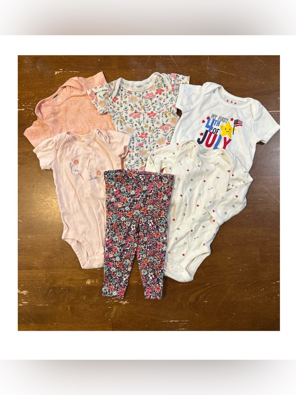6 Piece Girls Bundle Sizes 6-9 Months